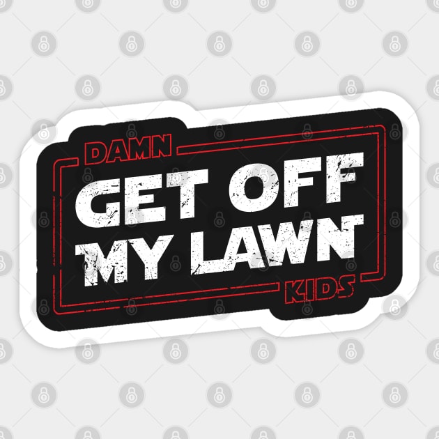 Get Off My Lawn Sticker by TrulyMadlyGeekly